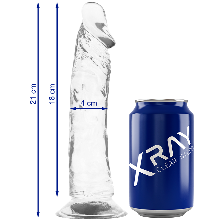 X Ray Clear Cock 21 cm - Dildo Transparente