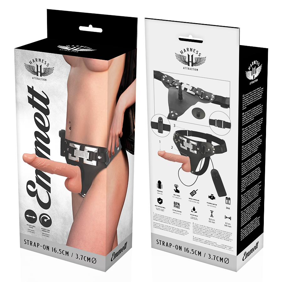 Vibrador Realista Harness Attraction 16.5 cm