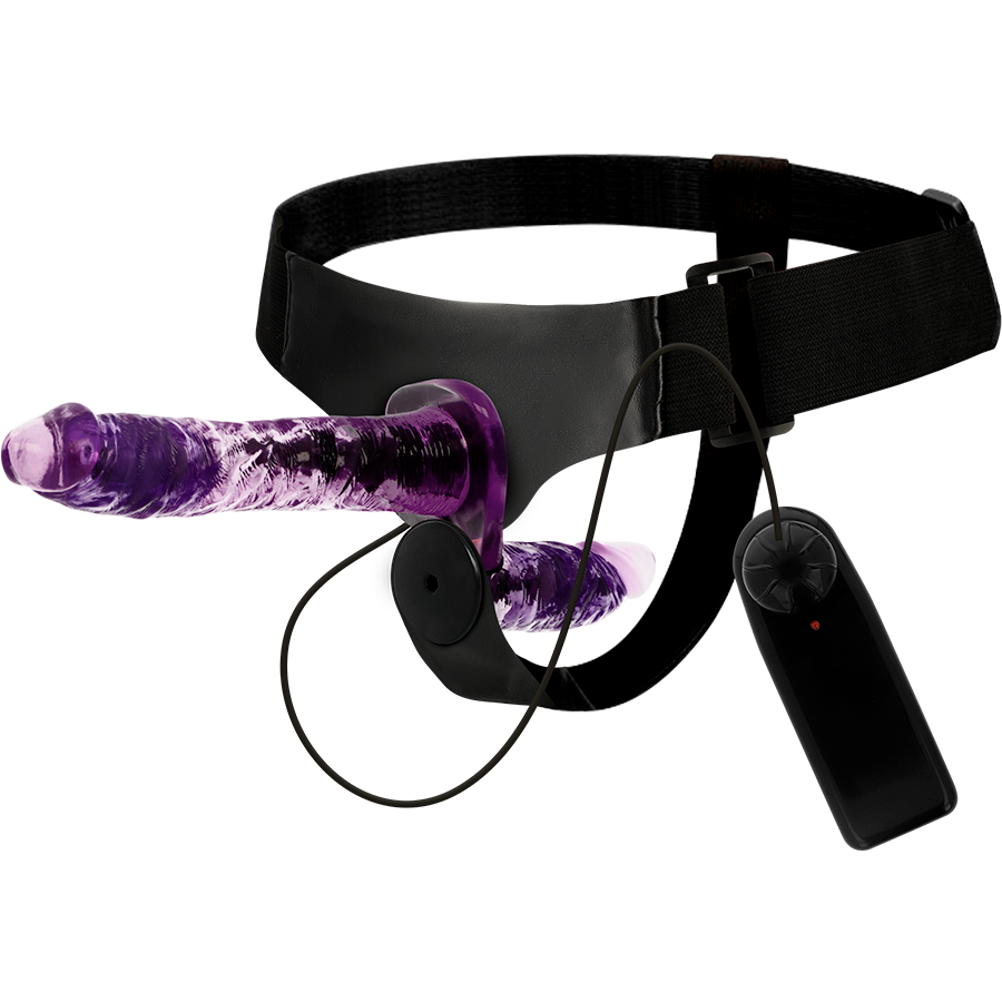 Harness Attraction Rodney Doble Penetración Vibrador 18 x 3.5 cm
