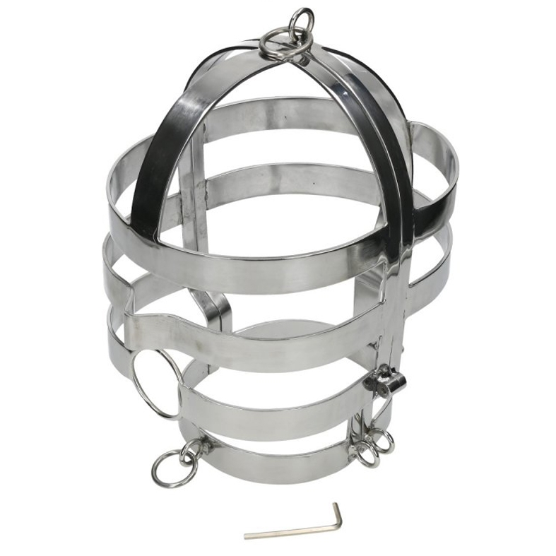 Máscara BDSM de Acero con Collar - Metal Hard