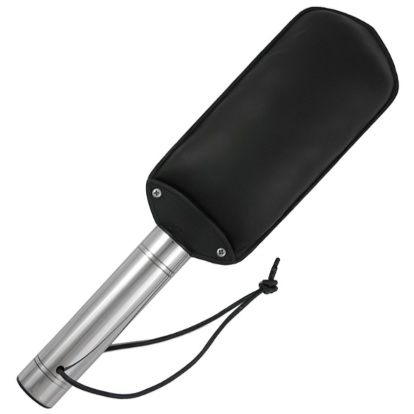 Metal Hard The Paddle - Pala de Spanking en Cuero Auténtico y Acero Inoxidable