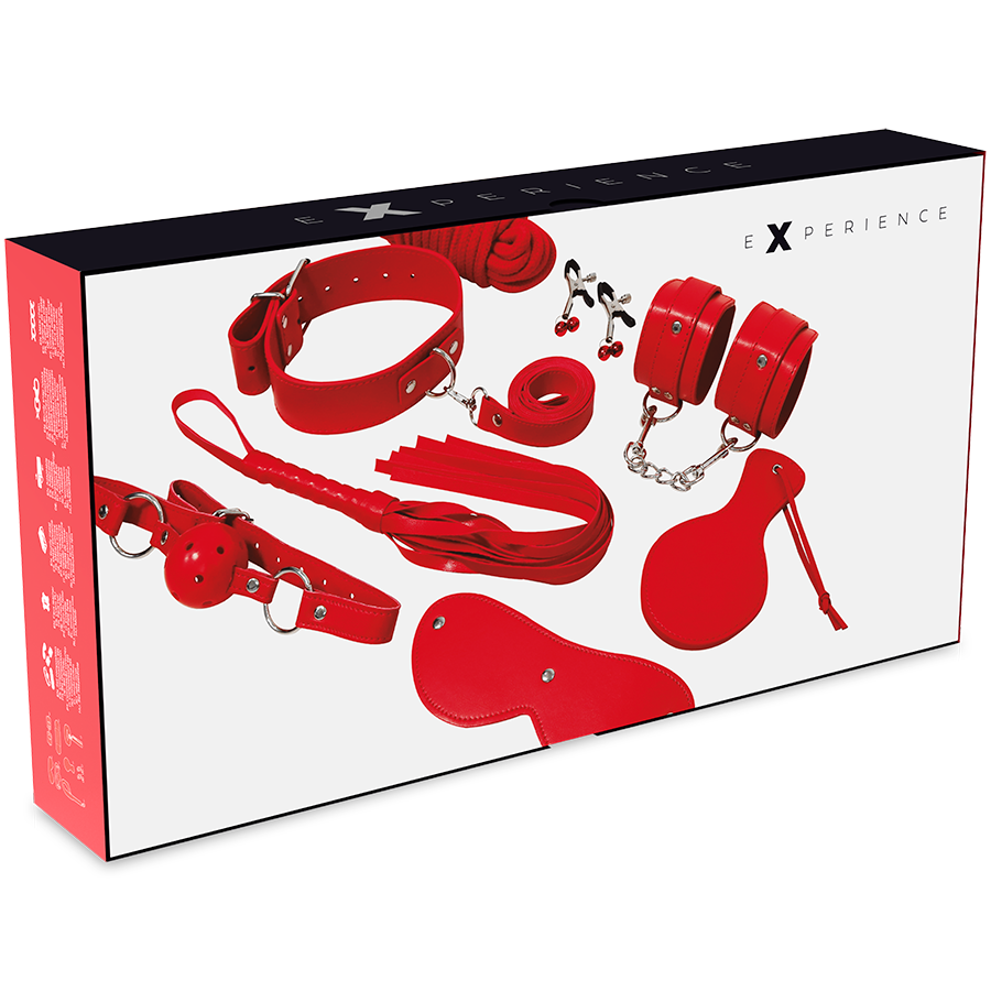 Experience BDSM Fetish Kit Red Series - Set Completo 8 Piezas