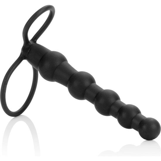 CalExotics Beaded Dual Penetrator - Silicona Premium para Doble Penetración