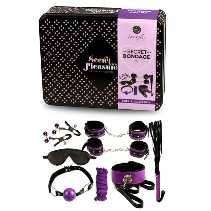 Set BDSM 8 Piezas Secretplay - Kit Bondage Completo con Maletín