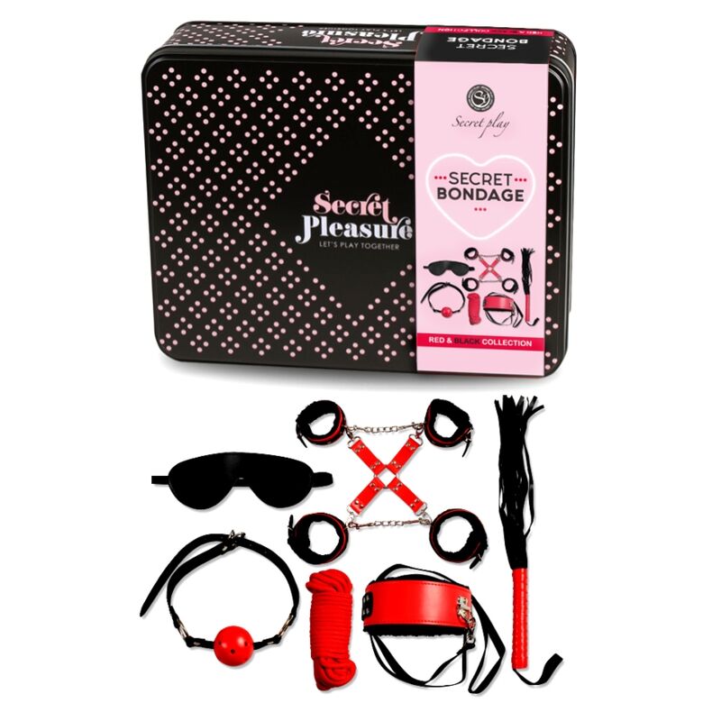 SECRETPLAY Red Collection - Kit BDSM Completo 6 Piezas