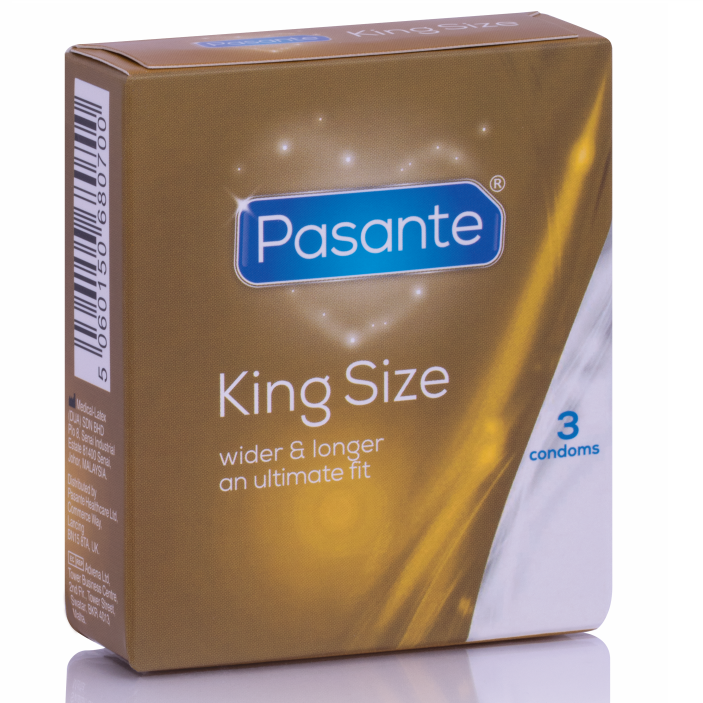 Pasante King Size - Preservativos XL 60mm (3 unidades)