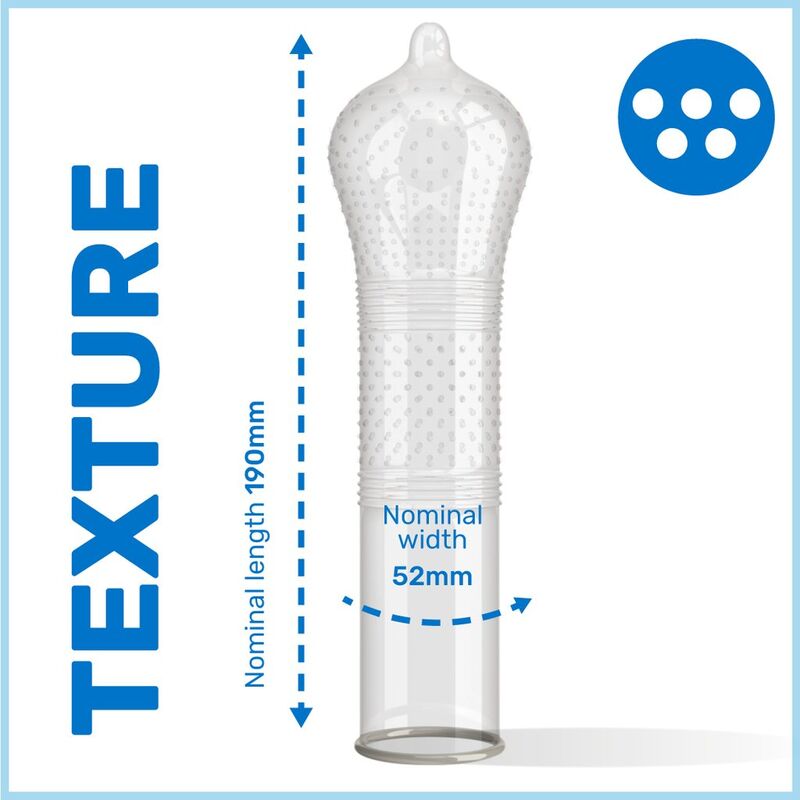 Pasante Intensity - Preservativos Estimulantes con Textura, 12 Unidades