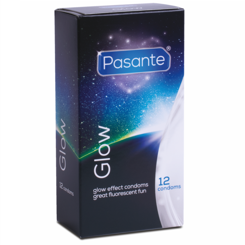 Pasante Glow in the Dark - 12 Condones Fluorescentes que Brillan en la Oscuridad