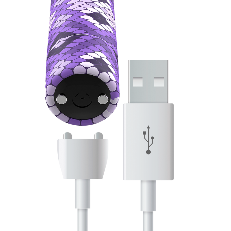 Custom Bullets Rechargeable Snake Purple Magnetic Bullet 10 Intensidades