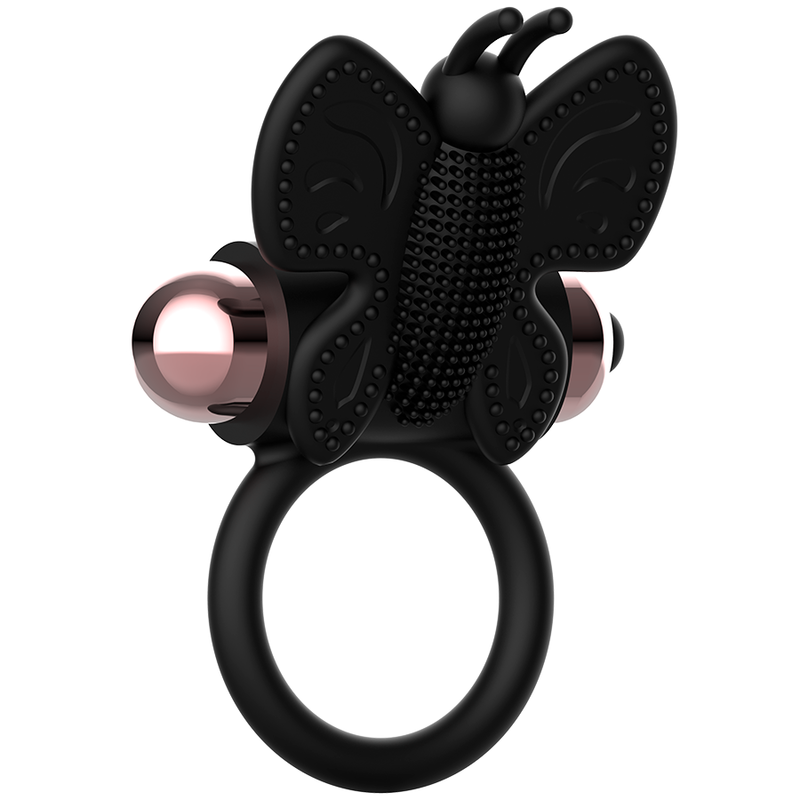 Coquette Chic Desire - Anillo Vibrador Mariposa Negro y Oro