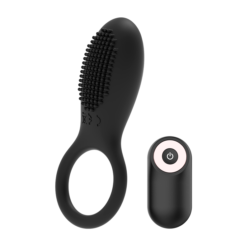 Coquette Chic Desire - Anillo Vibrador Control Remoto Recargable Negro/Oro
