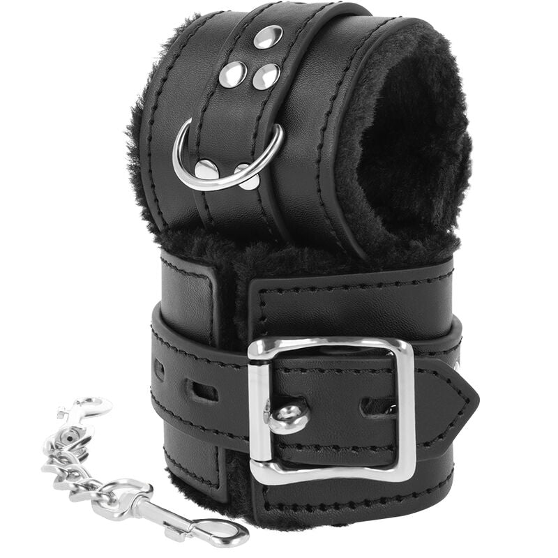 Darkness Black Lined BDSM Handcuffs - Esposas de Bondage