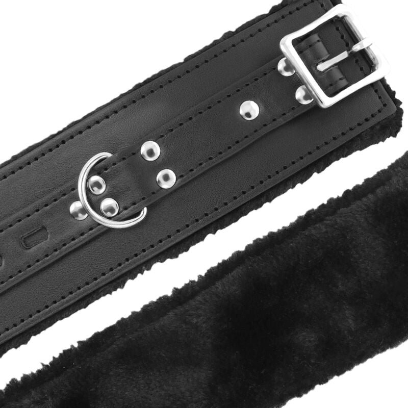 Darkness Black Lined BDSM Handcuffs - Esposas de Bondage