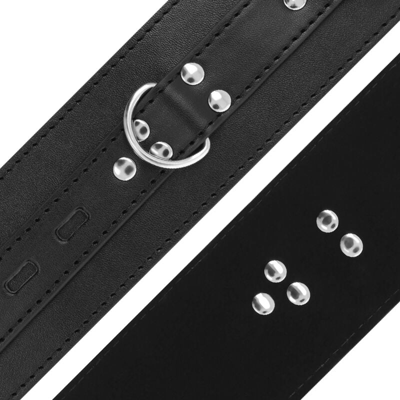 Darkness Black Leather Handcuffs - Esposas de Cuero Negro
