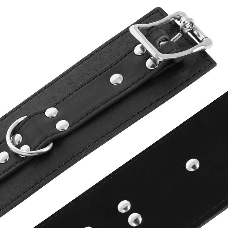 Darkness Black Leather Handcuffs - Esposas de Cuero Negro
