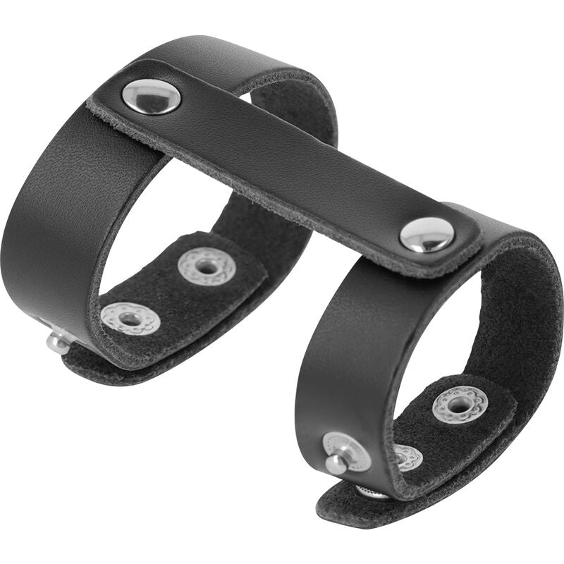 Anillo Ajustable para Pene y Testículos Darkness Leather