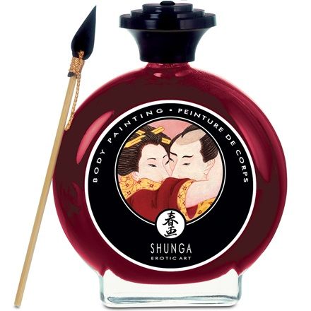 Shunga Strawberry and Cava Body Painting - Pintura Corporal Comestible