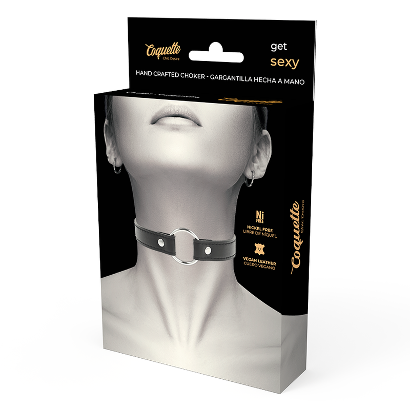 Coquette Chic Desire - Collar de Cuero Vegano para Mujer