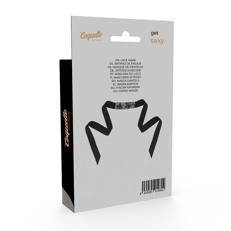 Coquette Chic Desire Antifaz Encaje Negro con Cinta de Sujeción