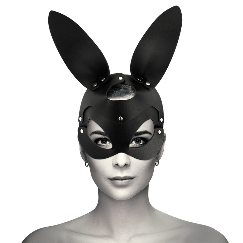 Coquette Chic Desire - Antifaz de Cuero Vegano con Orejas de Conejo