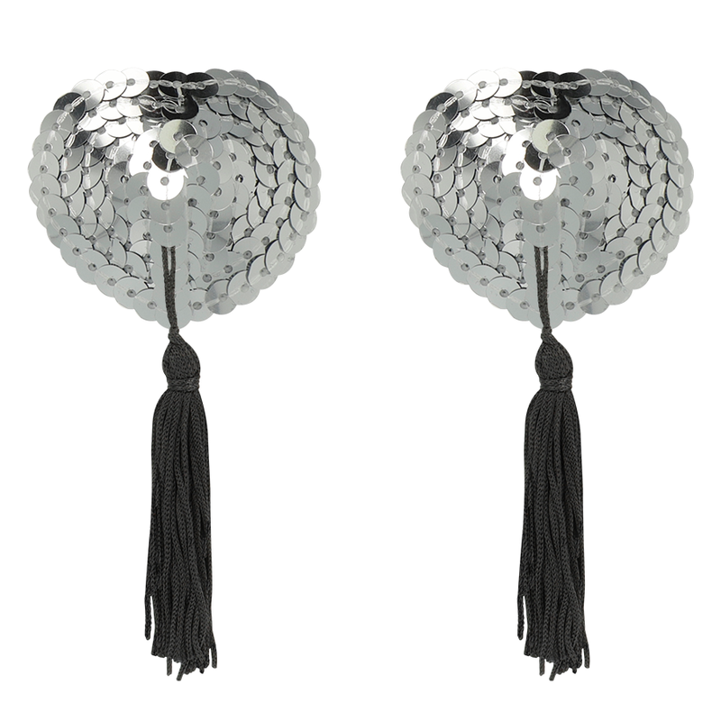 Coquette Chic Desire Nipple Covers Silver - Cubre-Pezones Adhesivos