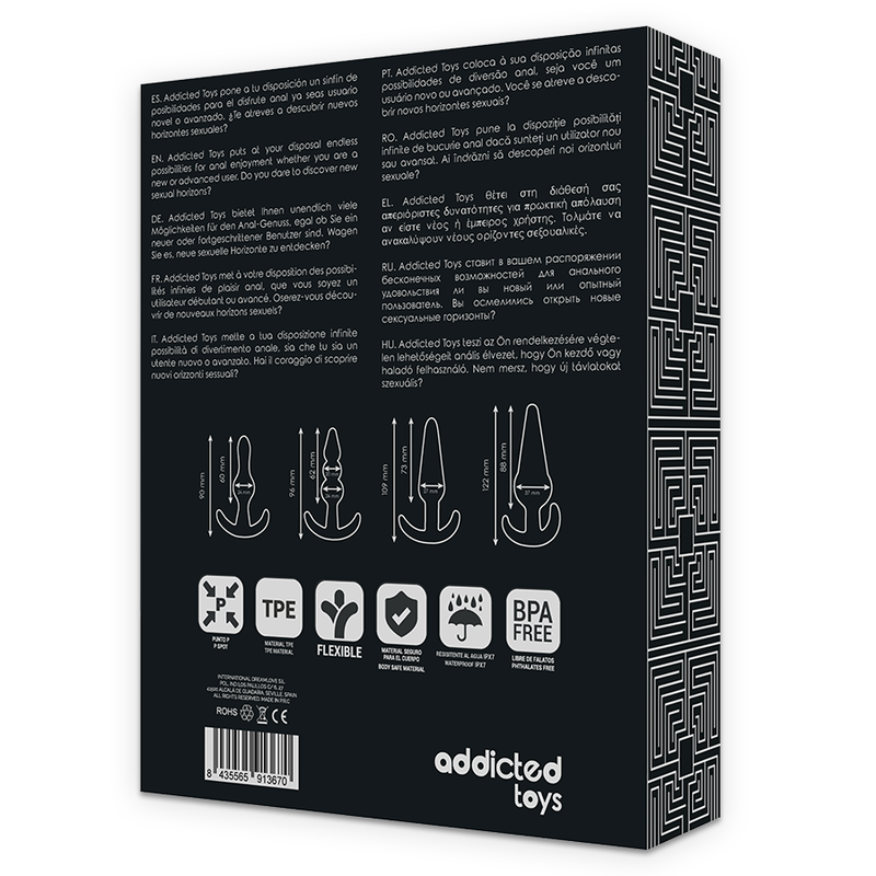 Set 4 Plugs Anales ADDICTED TOYS - Tamaños Progresivos