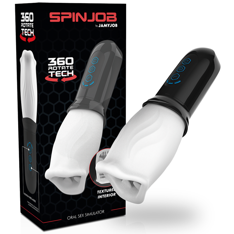 Jamyjob Spinjob - Masturbador con Rotación y Doble Vibración