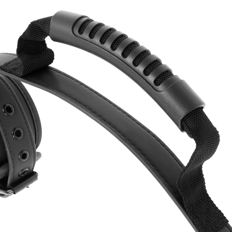 Fetish Submissive Neoprene Handcuffs with Handle - Restricciones BDSM Ajustables