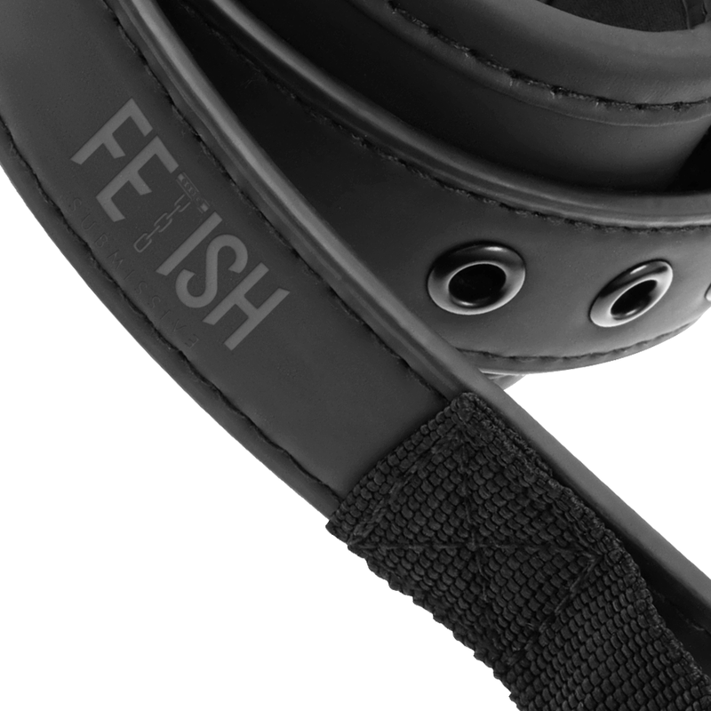 Fetish Submissive Neoprene Handcuffs with Handle - Restricciones BDSM Ajustables