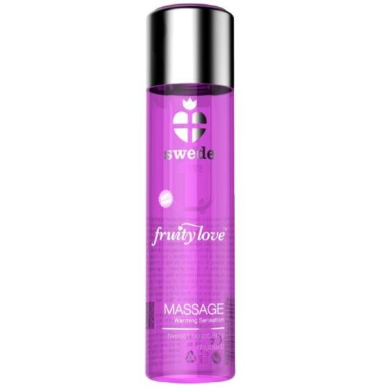 Aceite de Masaje Swede Fruity Love Efecto Calor - Frambuesa Rosa y Ruibarbo 60ml