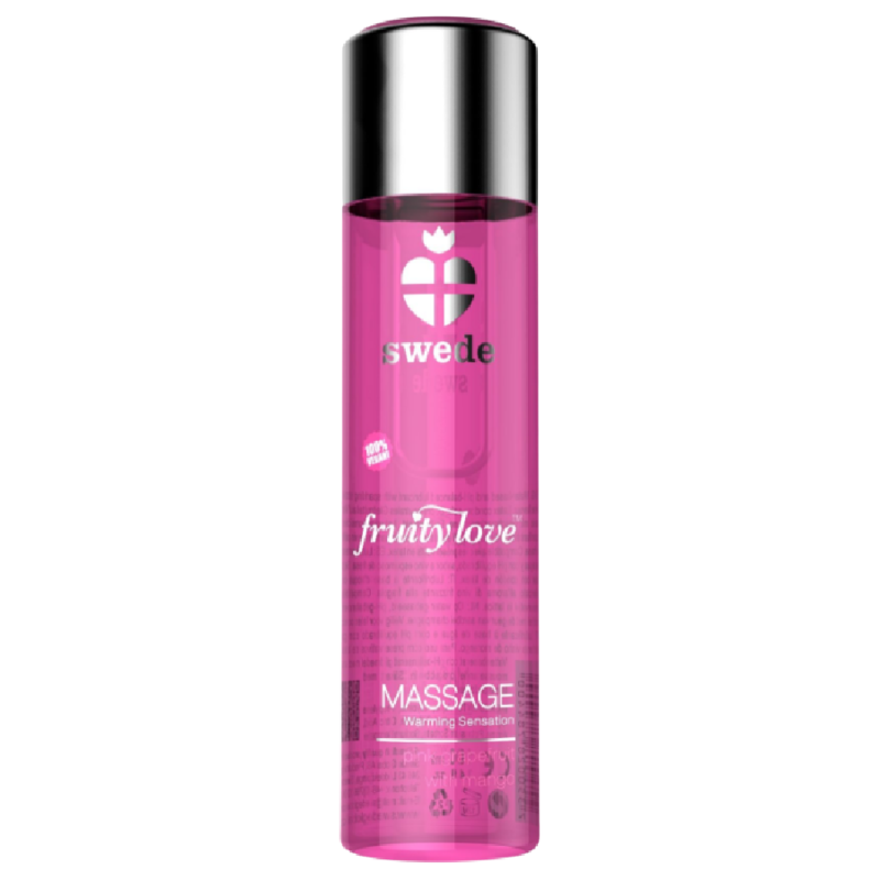 SWEDE Fruity Love Warming Effect Massage Oil - Frambuesa Rosa y Ruibarbo 120 ml