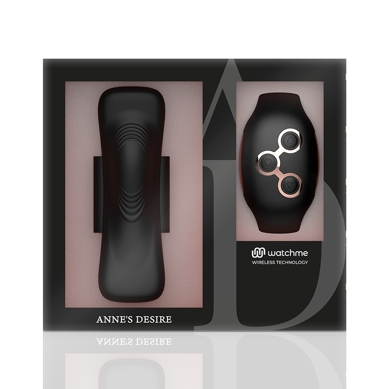 Anne's Desire Panty Pleasure WatchMe Black/Gold - Vibrador con Control Remoto