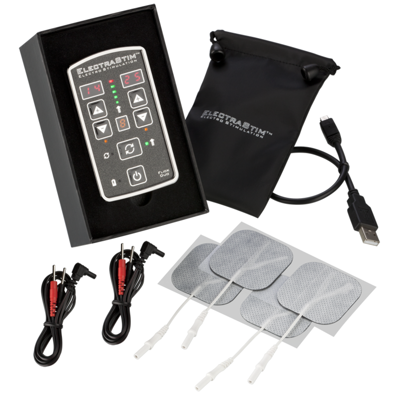 ElectraStim Flick Duo EM80-E - Estimulador Electro-Sexual Recargable de Doble Canal