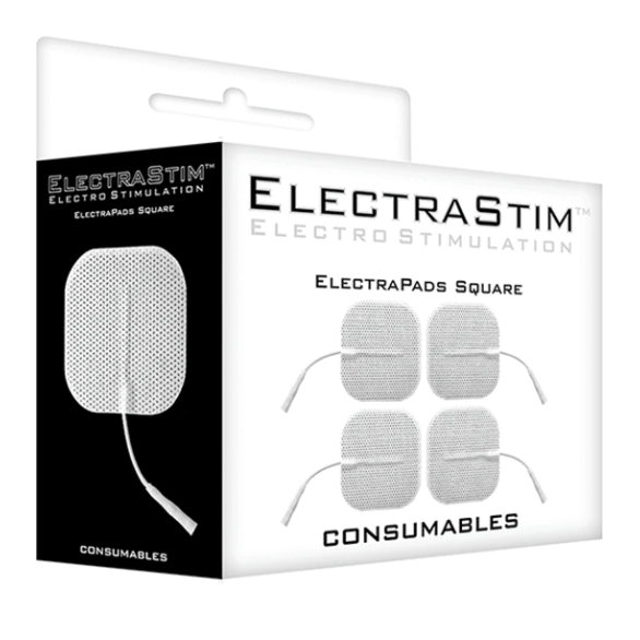 ElectraStim Square Self Adhesive Pads - Pack 4 Electrodos Reutilizables