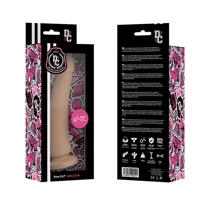 DELTACLUB Dildo Silicona Médica 17cm - Juguete Íntimo de Calidad