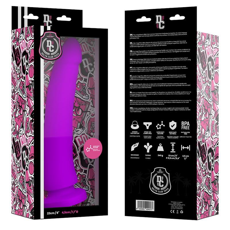Dildo de Silicona Médica Delta Club Lilac 23 cm