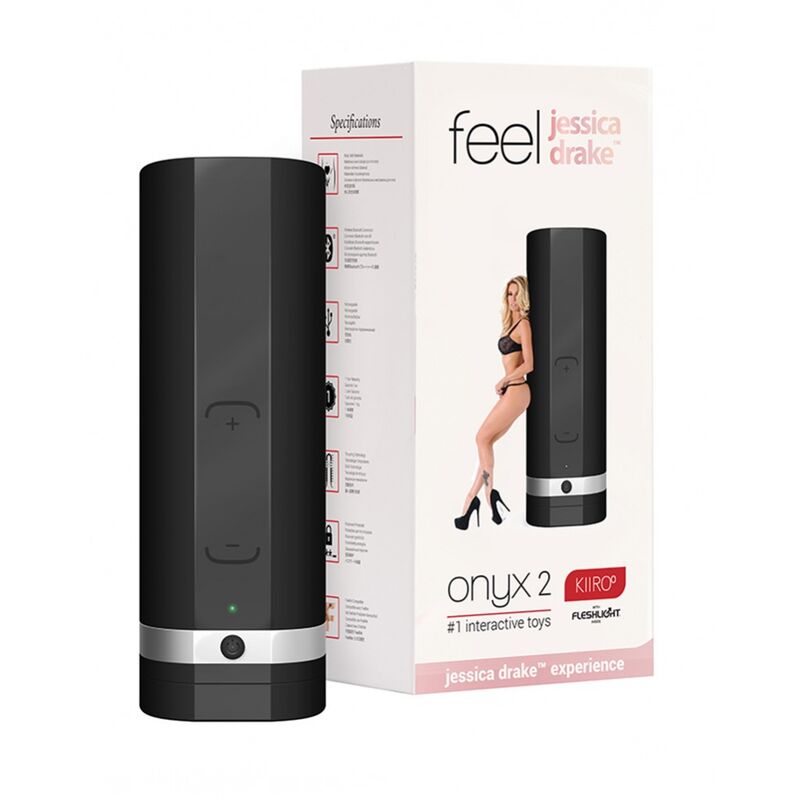 KIIROO Onyx+ Masturbador Interactivo Jessica Drake - Teledildónico con 10 Anillos