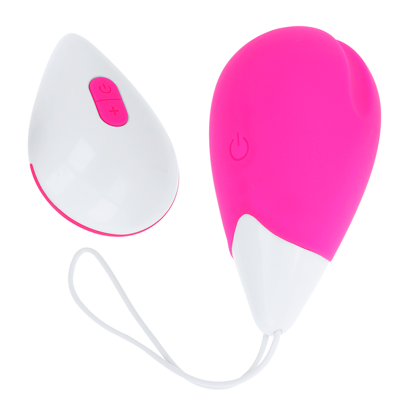 Ohmama Textured Vibrating Egg 10 Modes - Rosa y Blanco