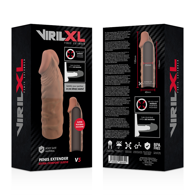 VIRILXL Liquid Silicone V5 Brown - Extensión de Silicona