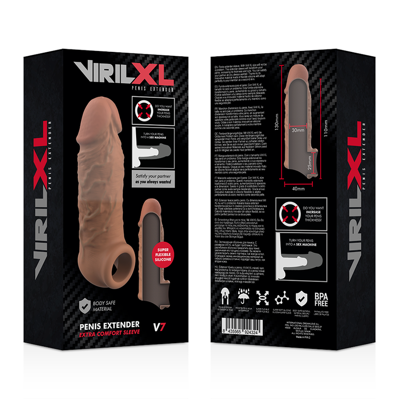 Virilxl Liquid Silicone V7 Brown - Extensión de Silicona