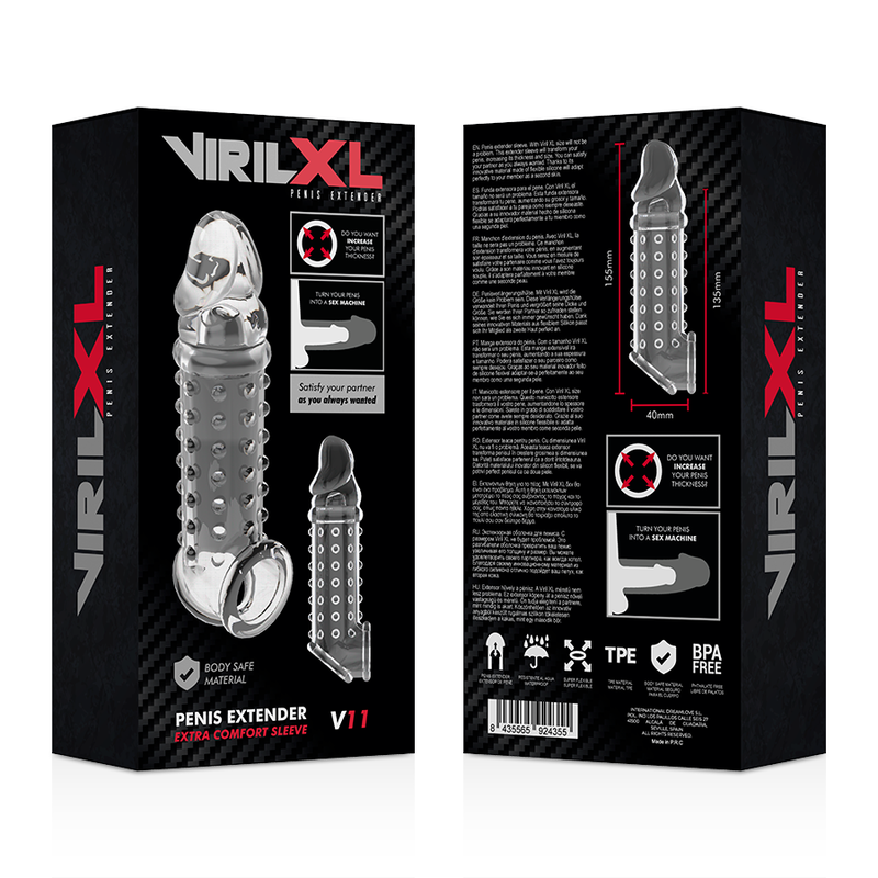 VIRILXL Penis Extension and Sheath V11 Transparent