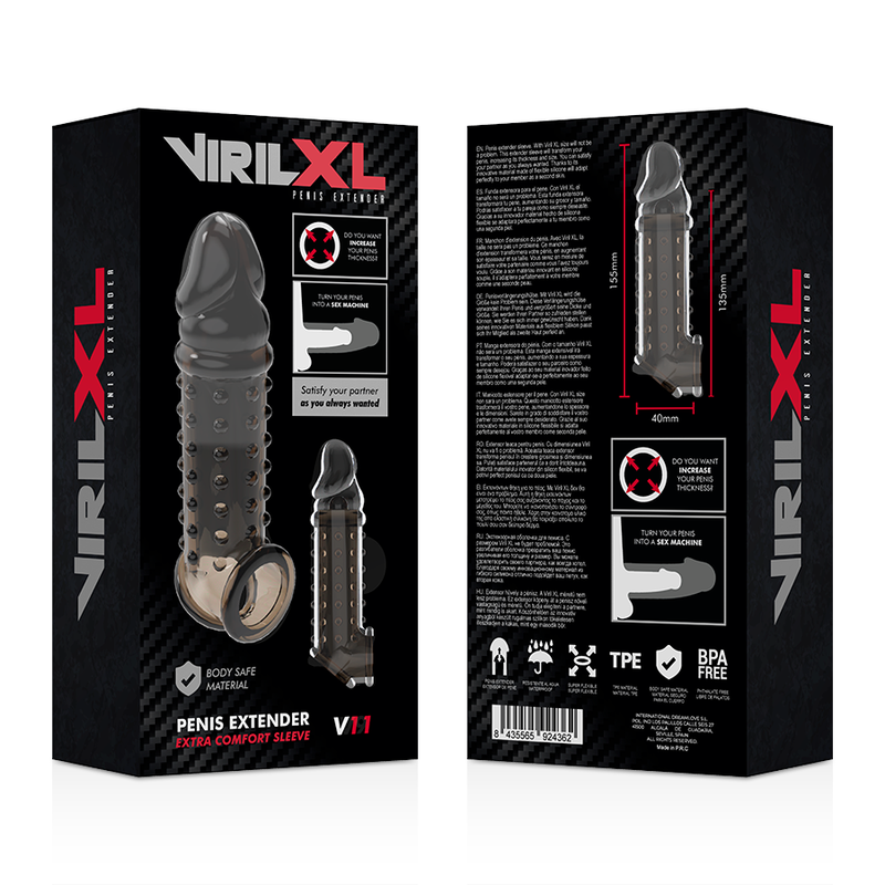 VIRILXL Penis Extension and Sheath V11 Black