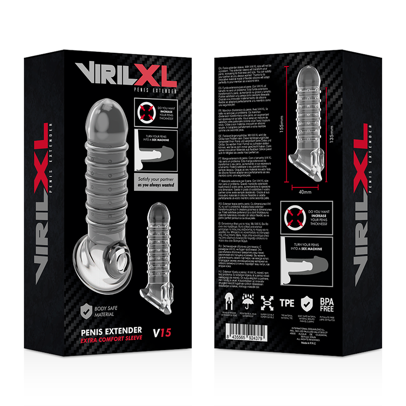 VIRILXL Penis Extension and Sheath V15 Transparent