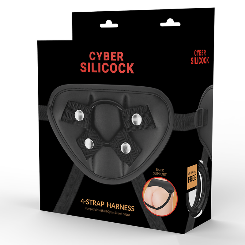 Cyber Silicock - Arnés Strap-On con 3 Anillas