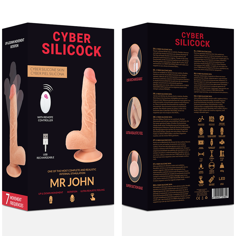 Cyber Silicock Remote Control Realistic Mr John 23,88 cm