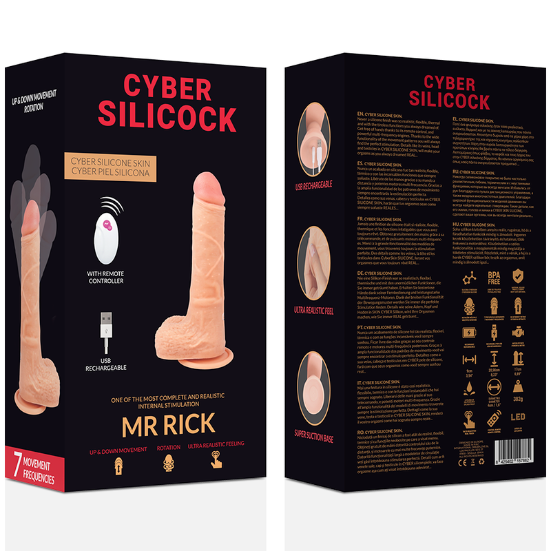 Cyber Silicock Remote Control Realistic MR Rick - Vibrador con Mando a Distancia