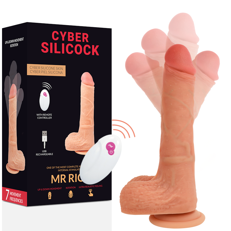 Cyber Silicock Remote Control Realistic MR Rick - Vibrador con Mando a Distancia