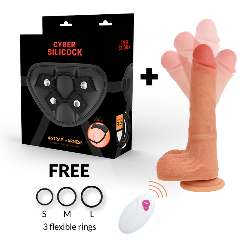 Cyber Silicock Strap-On Mr Rick con Control Remoto