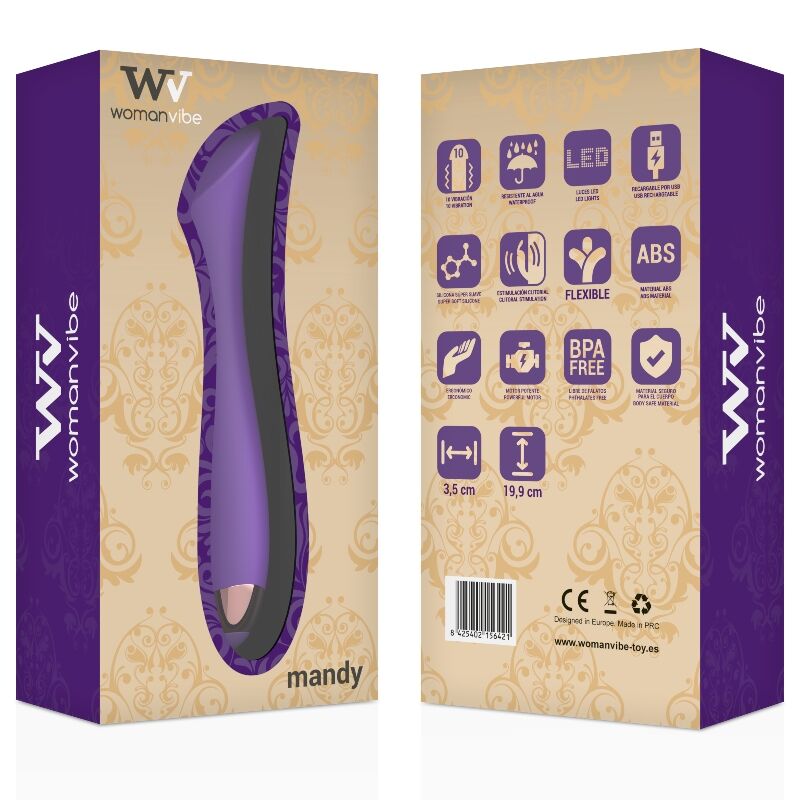 WOMANVIBE Mandy - Vibrador Recargable de Silicona