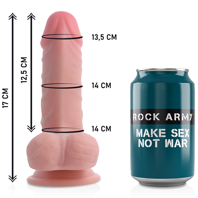 Rock Army Harness + Dual Density Panzer - Arnés con Dildo 17 cm